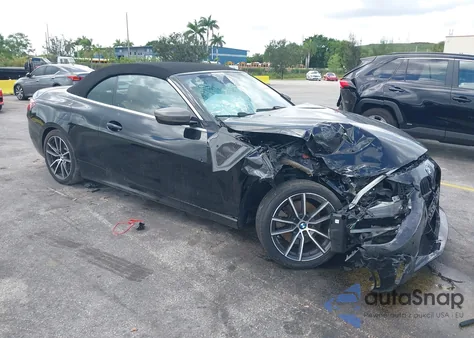 2021 BMW 430I z USA, uszkodzony, nr VIN WBA23AT03MCG72348